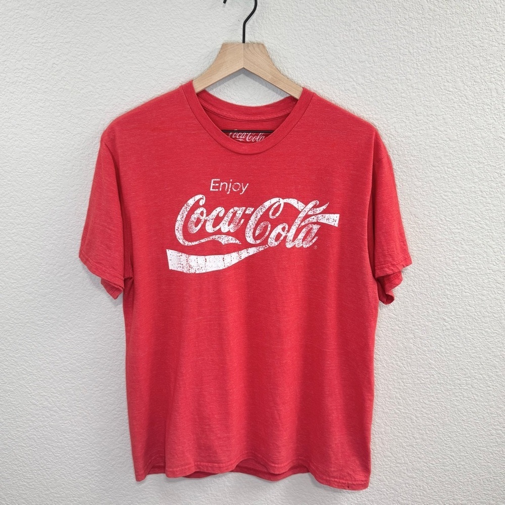 Coca-Cola Red T-Shirts Vintage Classic Crew Neck Size L
